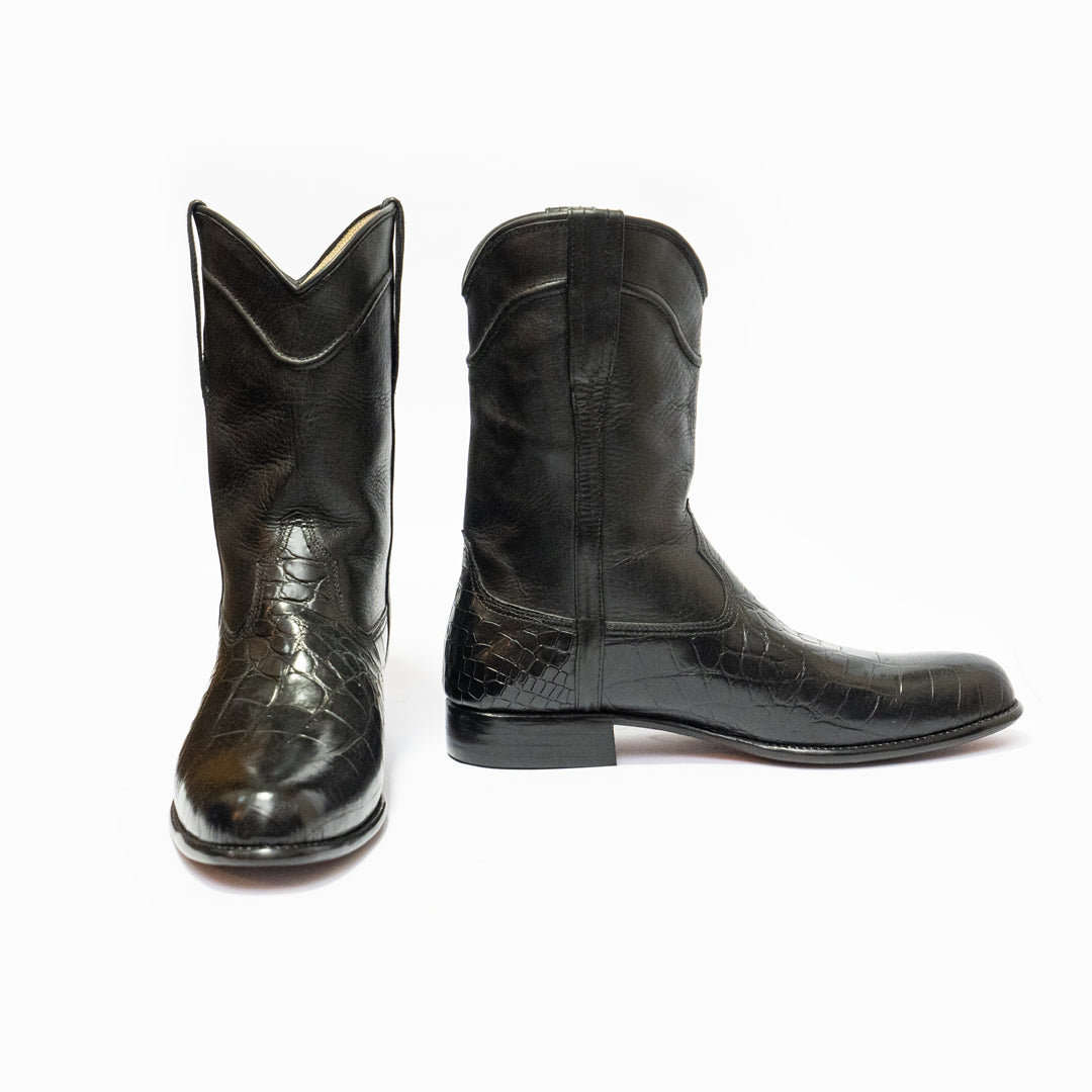 Arthur Western Black Leather Boot