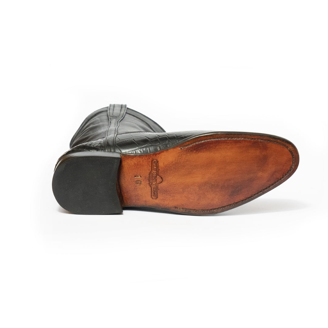 Arthur Western Black Leather Boot