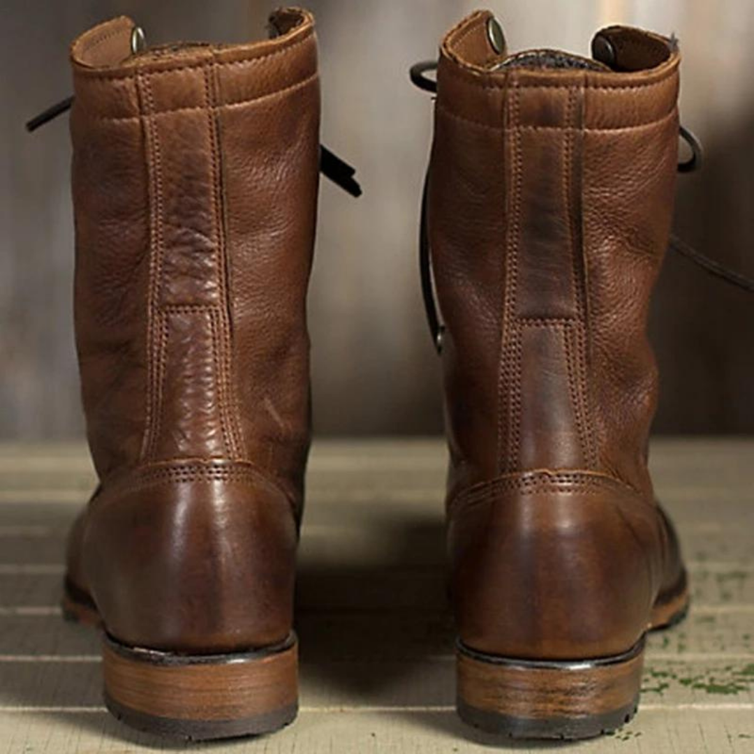 Harding Cowboy Brown Leather Boot