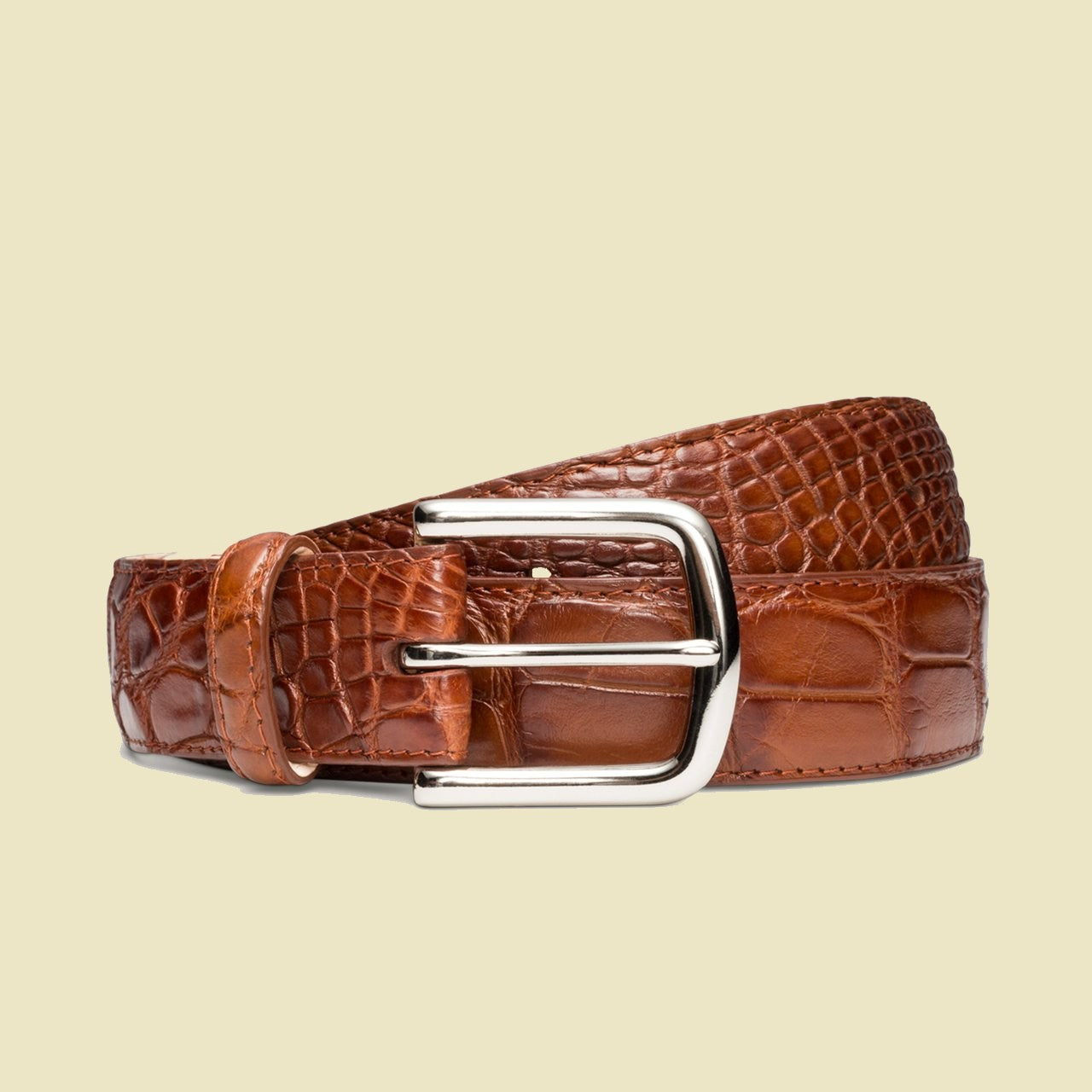 The Marvin Chestnut Leather Belt