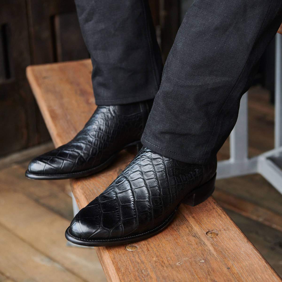 Arthur Western Black Leather Boot