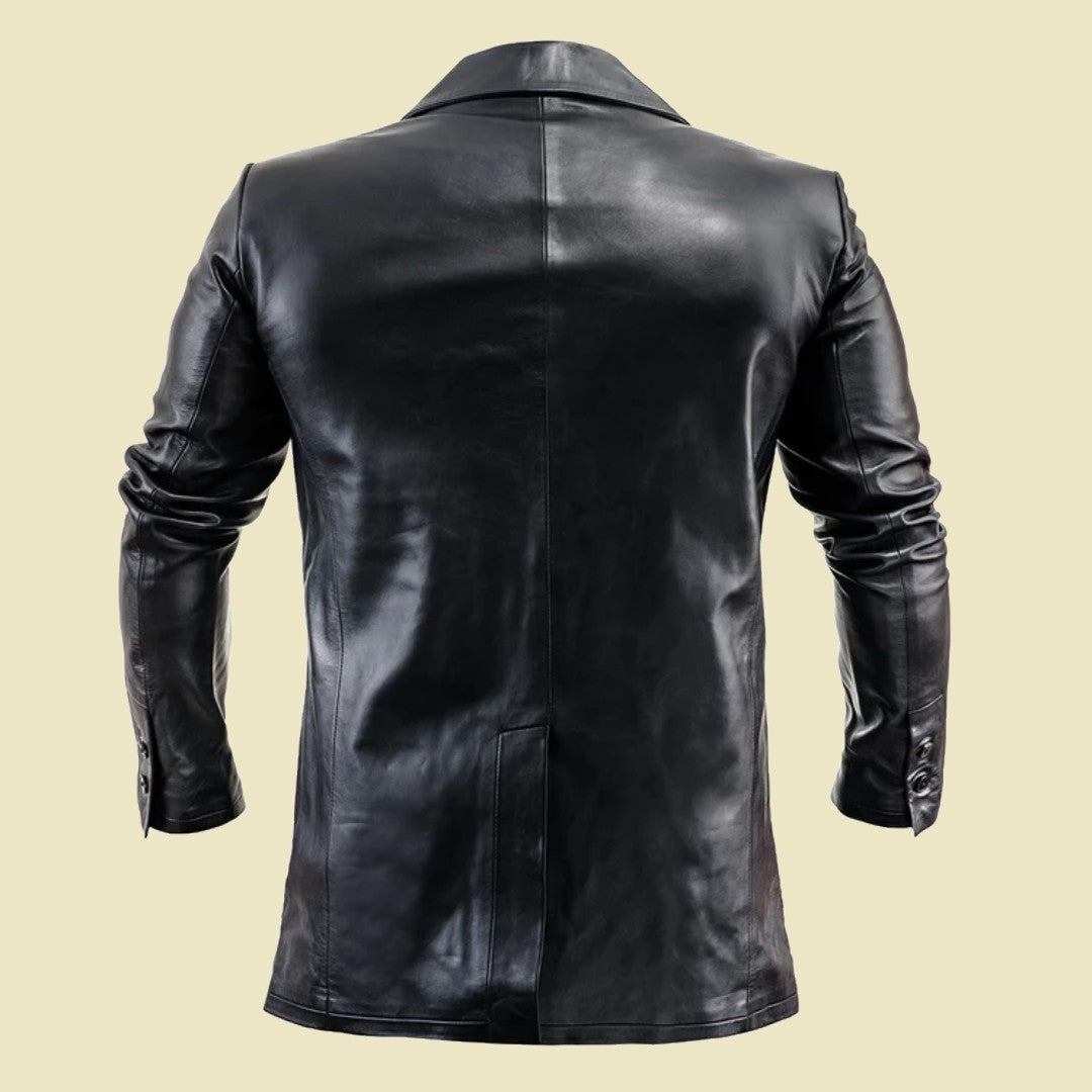 The Hawk | Leather Trench Coat