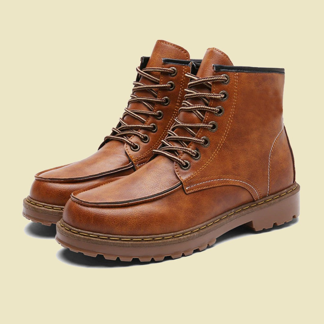 Tyler Cowboy Walnut Leather Boot