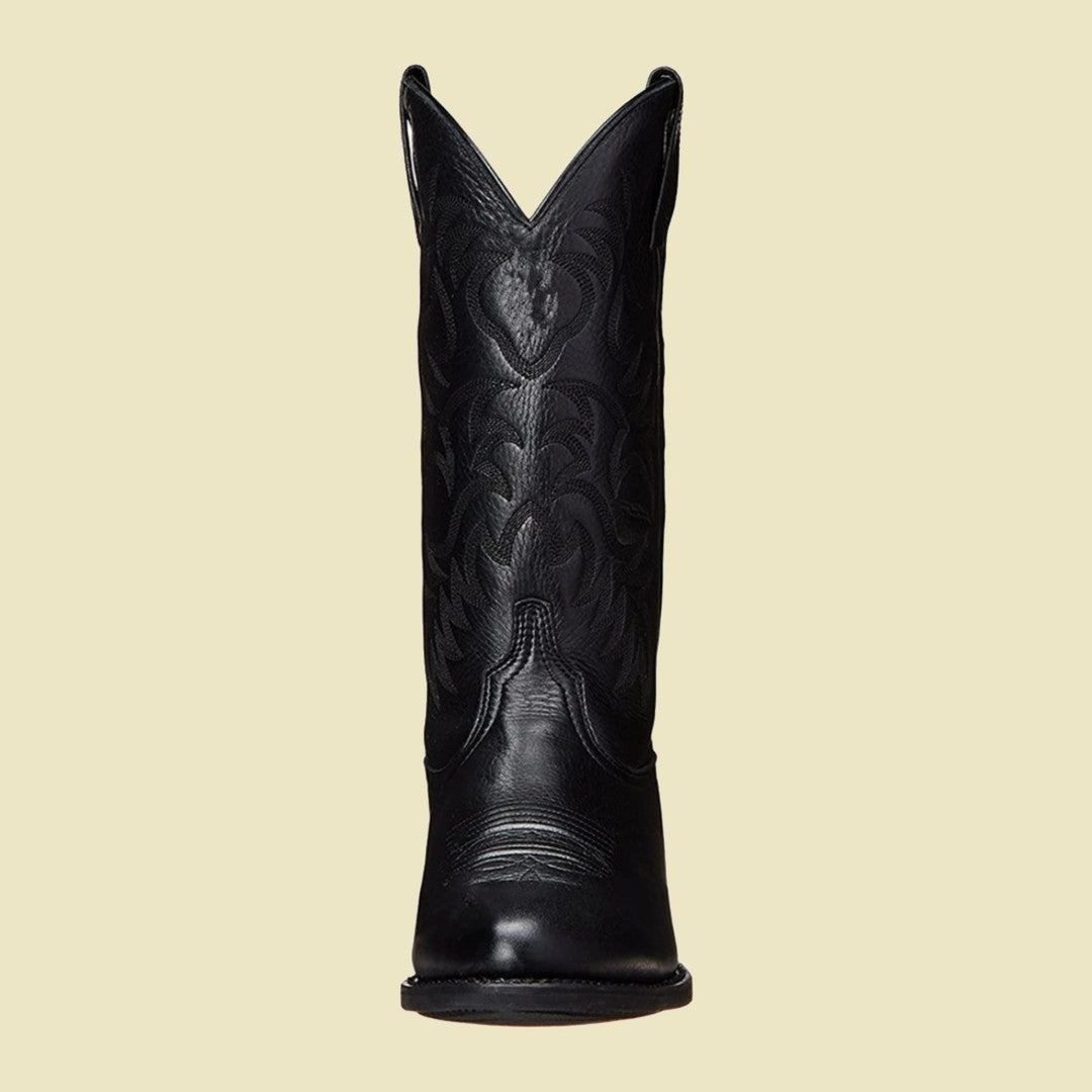 Roosevelt Black Leather Western Boot