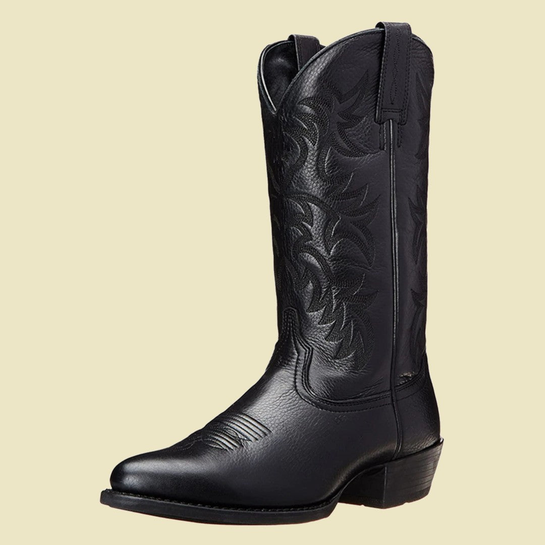 Roosevelt Black Leather Western Boot