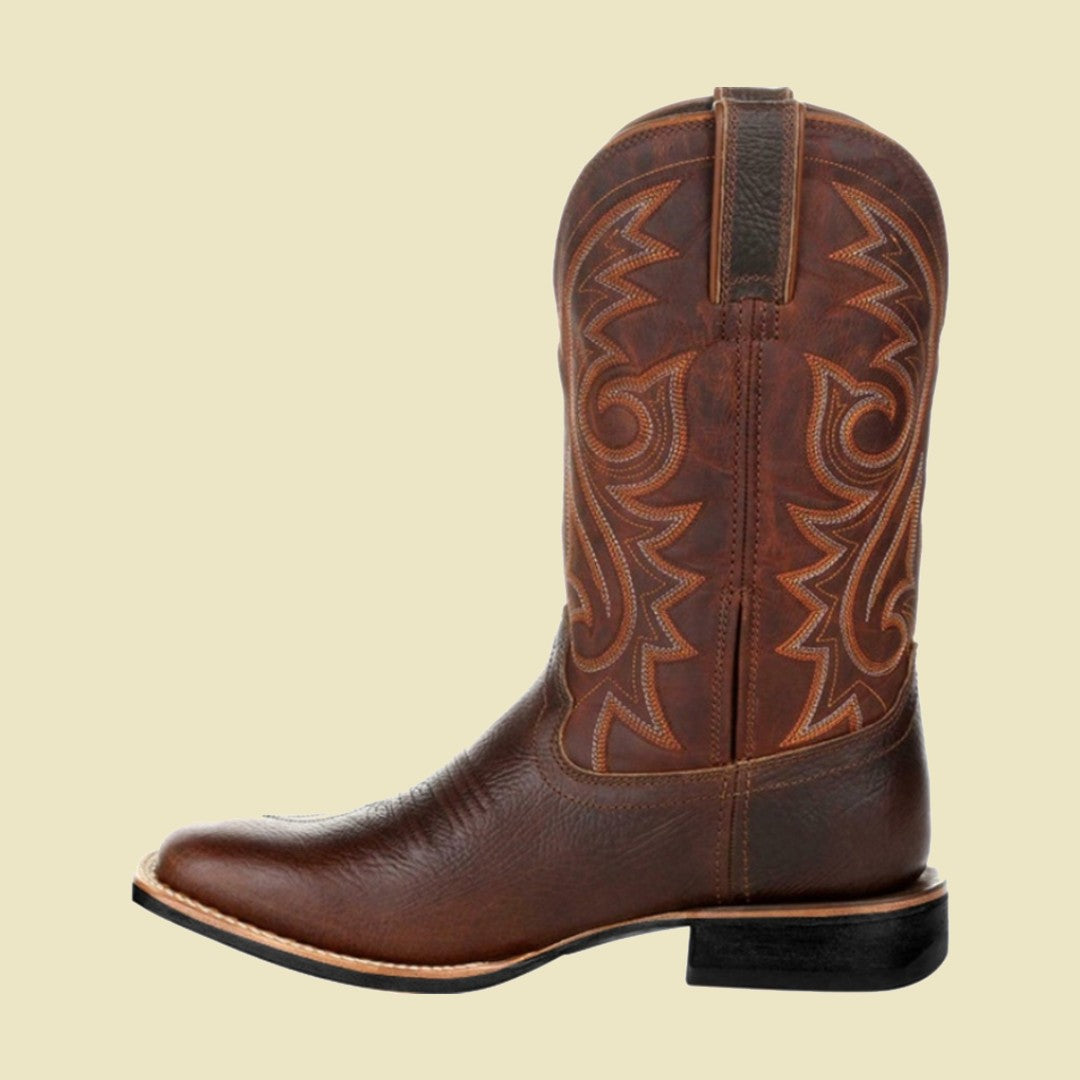 Reagan Embroidered Leather Boot