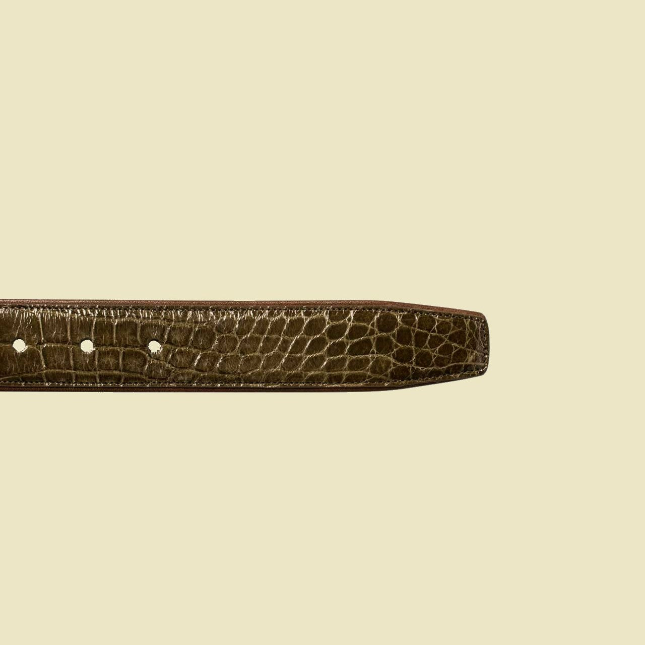 The Vector Green Leather Belt