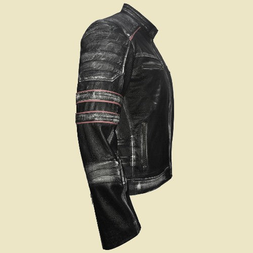 The Buster | Distressed Leather Jacket