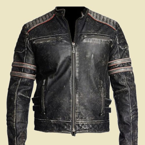 The Buster | Distressed Leather Jacket
