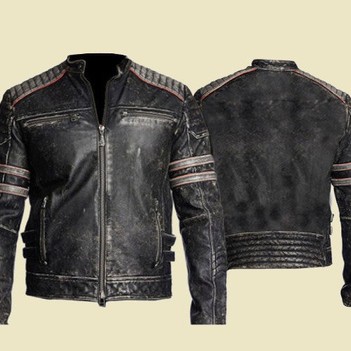 The Buster | Distressed Leather Jacket