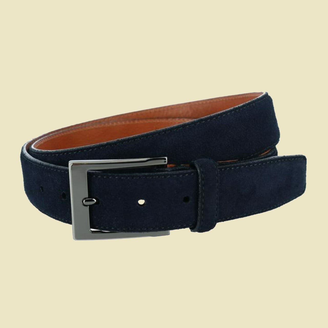 The Westy Suede Navy Leather Belt