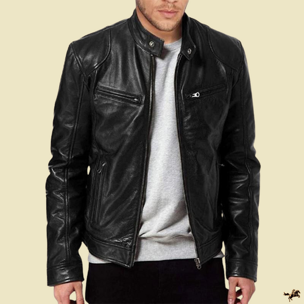 The Renol | Black Motorcycle Leather Jacket – Wild Mount West