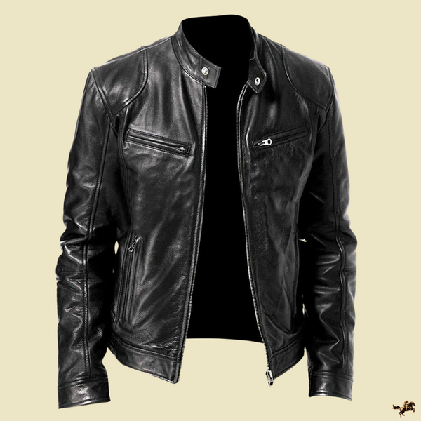 The Renol | Black Motorcycle Leather Jacket