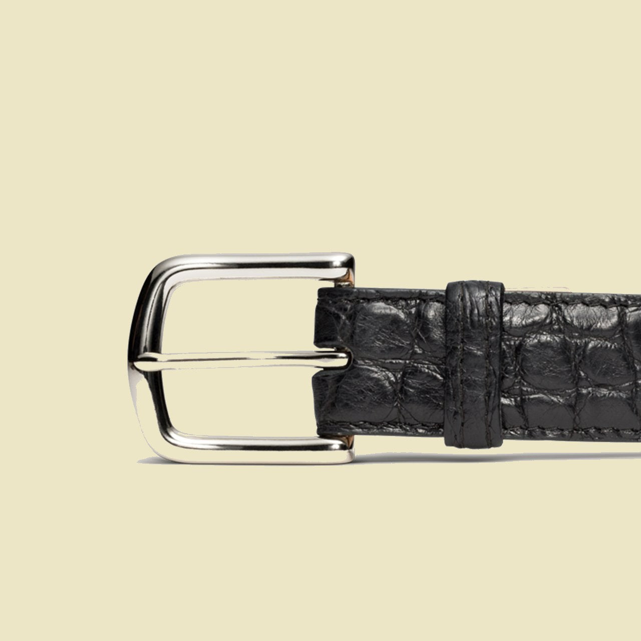 The Marvin Black Leather Belt