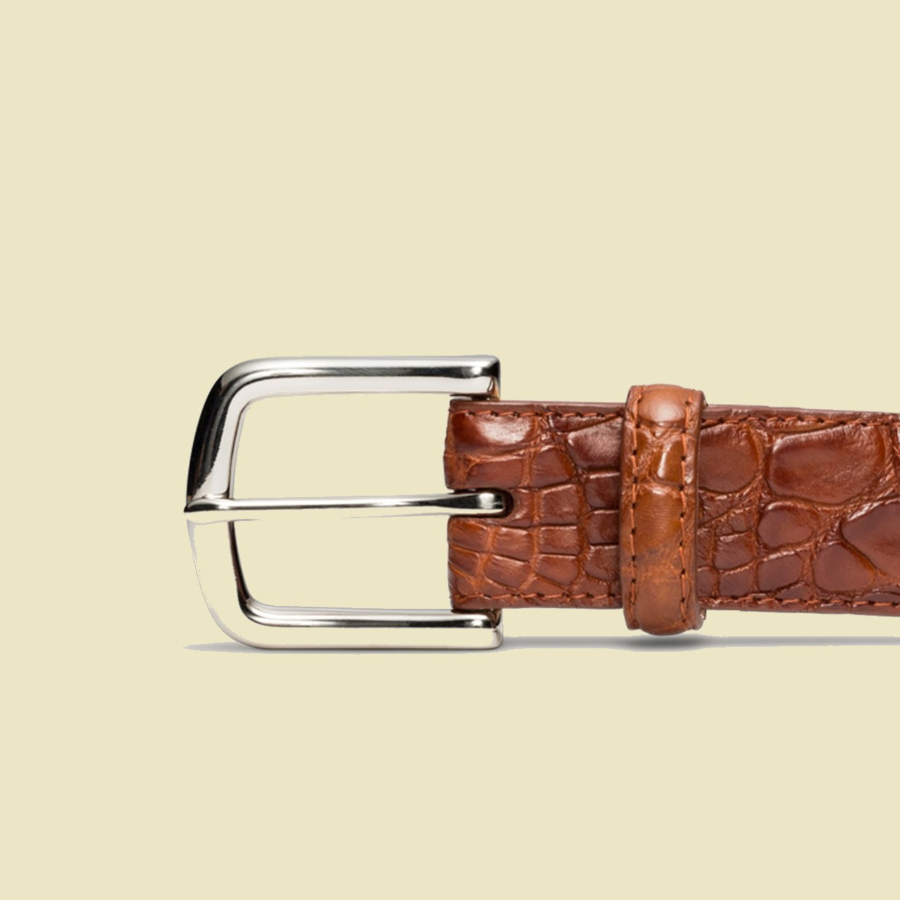 The Marvin Chestnut Leather Belt