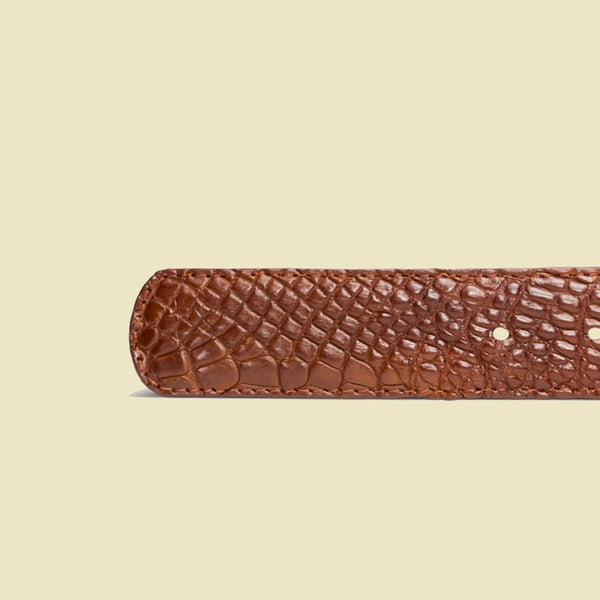 The Marvin Chestnut Leather Belt