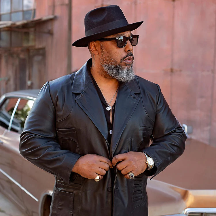Cowboy leather 2025 trench coat