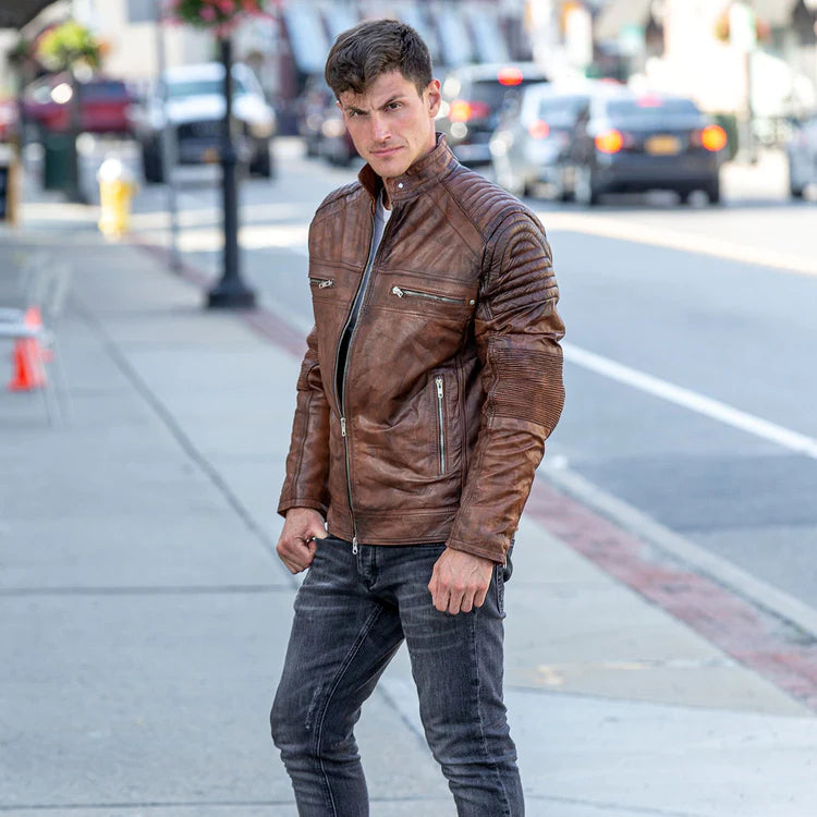 The Abner | Cowhide Leather Jacket