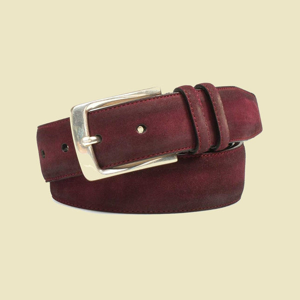 The Holden Suede Wine Leather Belt