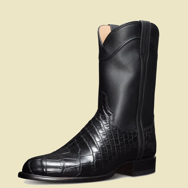 Arthur Western Black Leather Boot