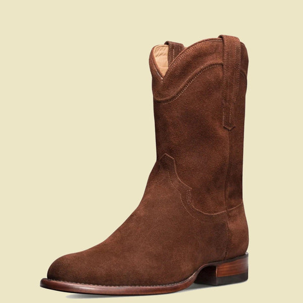 Jackson Suede Leather Brown Western Boot