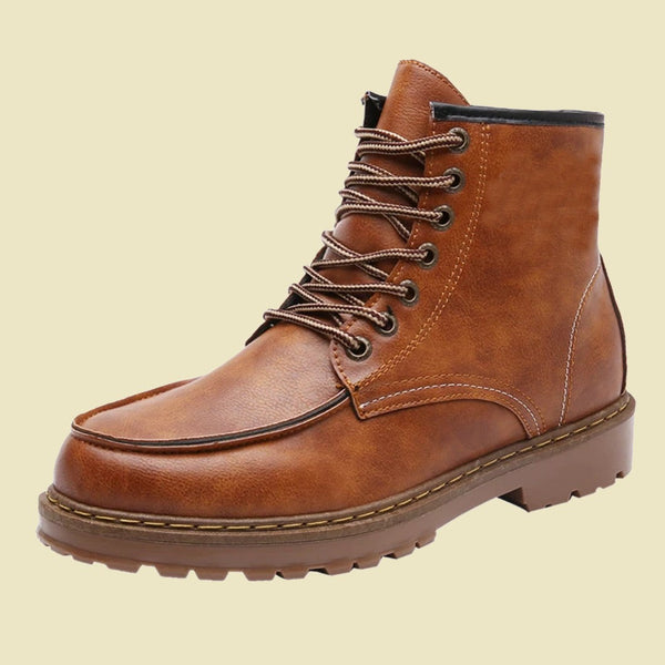 Tyler Cowboy Walnut Leather Boot