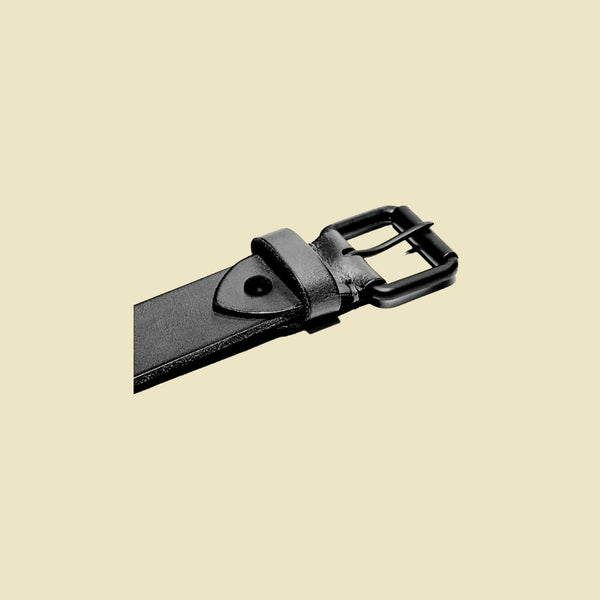 The Renuo Black Calfskin Leather Belt