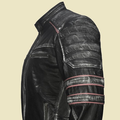 The Buster | Distressed Leather Jacket