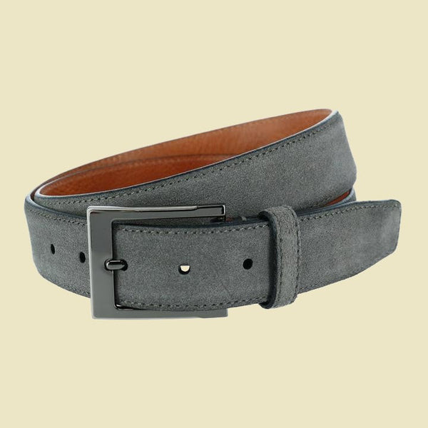 The Westy Suede Grey Leather Belt