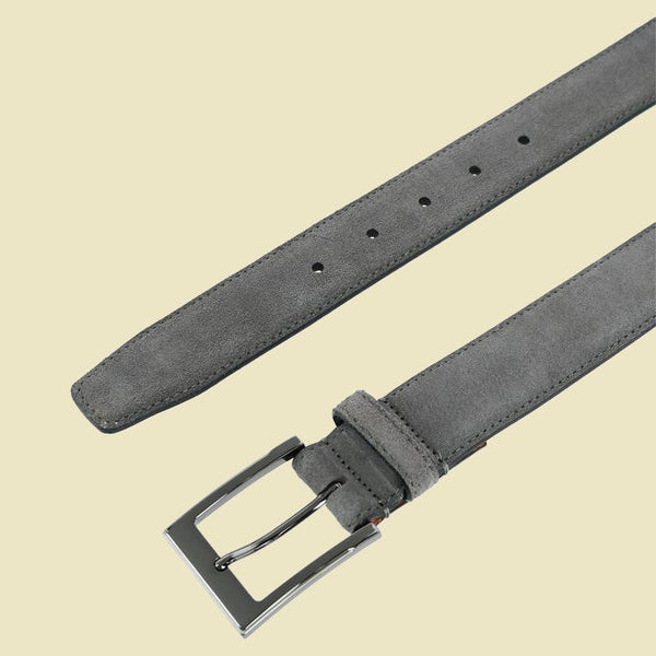 The Westy Suede Grey Leather Belt