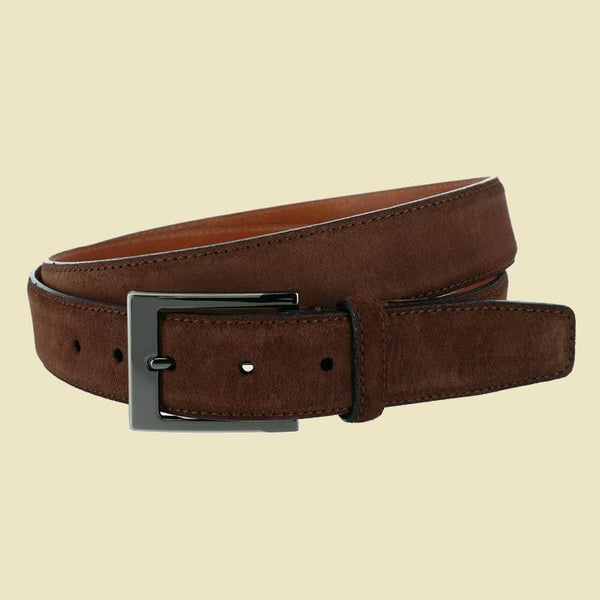 The Westy Suede Chocolate Leather Belt