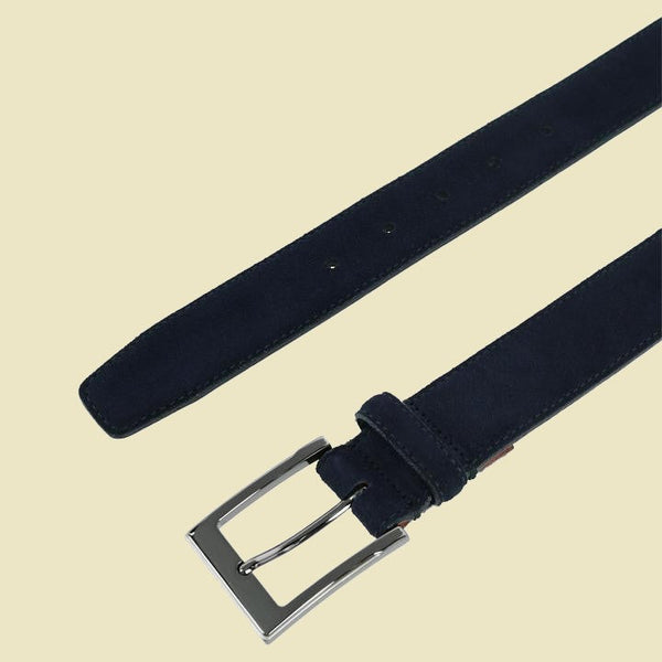 The Westy Suede Navy Leather Belt
